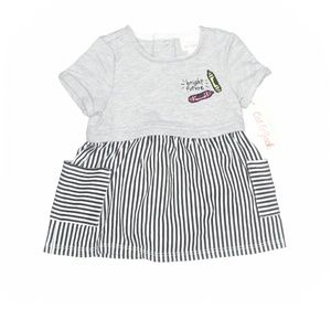 CAT & JACK "bright future" striped crewneck dress